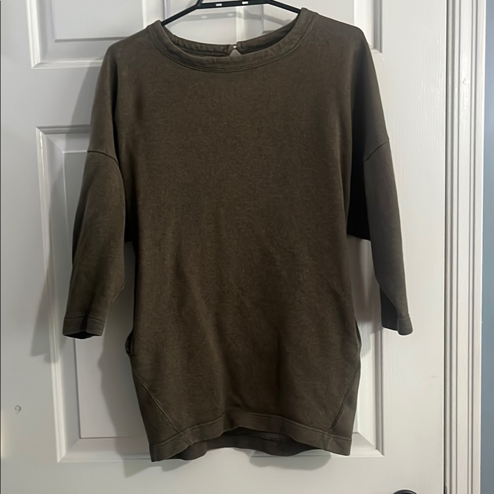 MEC Brown/Olive Green Regular Fit Cozy Sweater